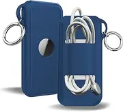 [DamonLight] Protective case for Apple Vision Pro Battery, Anti-Scratch Silicone Cable-Holder for Power Bank Acceeessoriees (Blue)