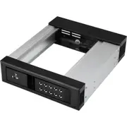 StarTech.com Drive Bay Adapter for 5.25" Serial Attached SCSI (SAS), SATA/600 - Serial ATA/600 Host Interface Internal - Black -