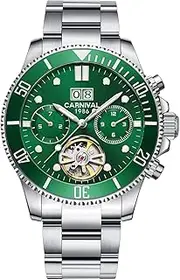 [PASOY] Men Pilot Automatic Mechanical Watch Luminous Dial Sapphire Glass Week Month 24/Hours Watches 44MM
