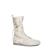 [ANN DEMEULEMEESTER] Fides High-Top Boxing Sneakers Off-white
