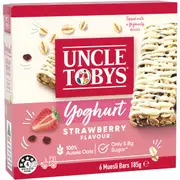 Uncle Tobys Muesli Bars Yoghurt & Strawberry 6 pack