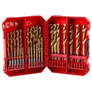 Milwaukee SHOCKWAVE Impact Duty RED HELIX 29 Piece Drill Bit Set - Black...