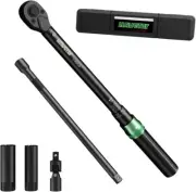 3/8" Torque Wrench, 5PCS Spark Plug Socket Set Click Torque Wrench 5-45 Lb.ft...