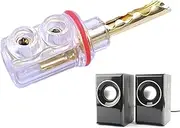 Speaker Banana Plugs,Wire Connector Speaker Plugs - Quick Connect Banana Jack, Banana Plug Connectors, Transparent Speaker Connectors for Speaker Wire