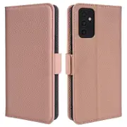 For Samsung Galaxy M52 5G Litchi Texture Genuine Cow Leather+TPU Phone Case with Stand Wallet
