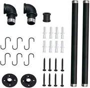 BRIGHTFUFU 1 Set Shelf Plate Dishwasher Door Pot Organizer for Kitchen Cabinet Cutlery Rag Hanger Pantry Pot Holders Rail Freestanding Rack Mounted Monitor Hook Sink over Duo Wok Iron Black