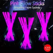 100 Pink Glow Sticks Bracelets Light Party Glowsticks Glow in the dark Toys Ligh