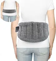 Aroma Season Microwavable Heat Pack for Lower Back, Large Microwavable Heat Wrap for Waist Stomach with Adjustable Strap, Gifts for Family Friends(Grey)