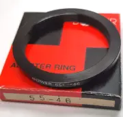 Bower 55-46mm Step-Down Lens Filter Adapter Ring 55mm-46mm Metal 55-46 Stepping