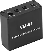 Music Controller,Background Music Controller Black Excellent Compatibility Miniature Size Music Switcher DC 12V