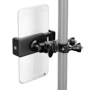 CAMVATE Rod Clamp Mount Holder w/ Smartphone Clip &Ball Head 1/4" Mounting Screw