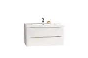 Belbagno Ancona Wall Hung Bathroom Vanity 1200Mm Gloss White Bathroom Sinks