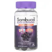 Sambucol, Kids Black Elderberry Gummies + Vitamin C + Zinc, Ages 2+, 30 Gummies