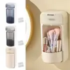 Wall Mounted Makeup Brush Holder with Drawers Pencil Storage Rack Bathroom