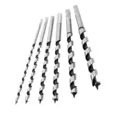 6Pcs Auger Bits Set Wood Drill Hex Shank Twist Lengthened Hole Reaming Tool