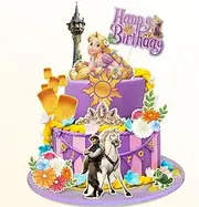 10pcs Princess Cake Decorations, Princess Cake Topper Cartoon Princess Themed Party Decorations For Girls Kids Birthday Baby Shower Party Supplies