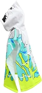 Kisangel Beach Towel Cloak Adorable Cartoon Hooded Cape for Quick Drying Comfortable and Absorbent Towel Poncho for Outdoor Fun Summer Swim and Bath