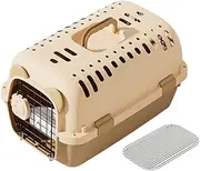 Qianly Pet Travel Carrier Dog Kennel Hard Sided Transport Box Cat Cage for Quick Trips Pet Store Rabbits Small Medium Dog Carrying, L
