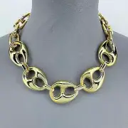Gold Finish Acrylic Statement Designer Inspired Necklace
