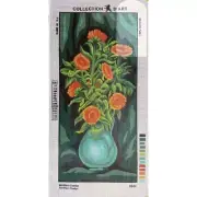 FLOWERS Tapestry Design Printed On Canvas #8044