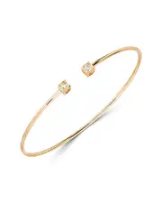 dinh van 18K Yellow Gold Le Cube Diamant Bangle Bracelet with Diamonds