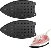 ZTEOFO 2 Pcs Silicone Iron Rest Pad, Silicone Iron Rest Pads, Silicone Iron Rest Pads Multipurpose Iron Hot Resistant Mat for Flat Irons, Ironing Board-Black