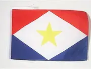 Saba Flag 18'' x 12'' Cords - Saba Small Flags 30 x 45cm - Banner 18x12 in - AZ FLAG