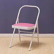 Eqvexd Pilates Yoga Chair,Foldable Yoga Auxiliary Chair,Folding Balance Handstand Training Tool,Metal Back Bender Lounge Inversion Trainer for Home and Studio,Pink