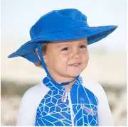 NWT Sun Protection Zone Kids’ UPF 50+ Safari Boys' Sun Hat Blue Shark