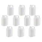 10x 5L White HDPE Plastic Bottles + Tamper Tel Caps - Dangerous Goods Jerry Can