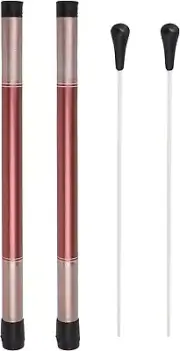 BQLZR Music Orchestra Wood Handle Conductor Stick 15.16Inch W/Tube Sleeves Pa...