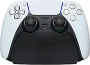 PlayVital Solid Black Controller Display Stand for ps5,Gamepad Accessories Desk Holder for ps5 Controller with Rubber Pads