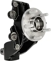 Steering Knuckle & Wheel Bearing Hub Assembly, 1PC Front Right Passenger Side Compatible with 2012-2018 Focus Replaces BR935006LK