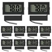 Black Digital LCD Thermometer Temperature Monitor with External Probe for Fridge