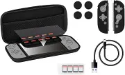 Konix Gaming-Zubehörpaket Starter-Kit für Nintendo Switch 2 - Schutzhülle - 4 Daumenaufsätze - Panzerglas - Spielgehäuse für 9 Spiele - Kopfhörer