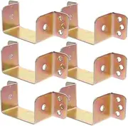 KICHOUSE 6 Pack Heavy Duty Bed Rail Brackets 50mm Wide Nursery Bed Rails Mattress Holder