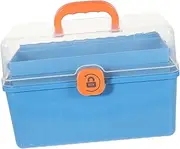 Portable Medicine Storage Box Capacity Emergency Kit Container Lightweight Durable Plastic Medicine Holder with Handle for Home School Camping Travel