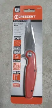 Crescent 3-1/2 Inch Harpoon Blade - Composite Handle - Orange - Folding Knife