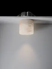 Made By Mayfair Eiffel LED Semi-Recessed 86mm Cut Out Downlight in Spanish Alabaster