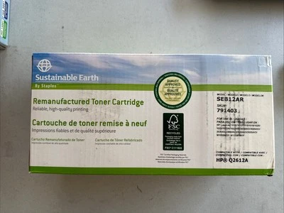 SEB12A2R - A New Staples Toner Cartridge For An HP Q2612A (Black)