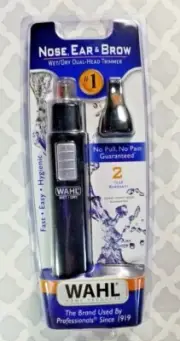 WAHL Nose Ear Brow Trimmer Wet/Dry Fast & Easy Mode; 5564-200 No Pull No Pain