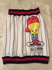 $575 AW15 MOSCHINO Couture Jeremy Scott Looney Tunes Striped Tweety Pencil Skirt