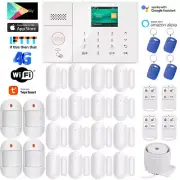 K11 Tuya APP WiFi+AU 4G Wireless Wired Home Security Alarm System+Alexa+Google