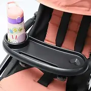Universal Stroller Snack Tray with Cup Holder, Multifunctional 3 in 1 Stroller Organizer Tray with Removable Non-Slip Grip Clip for Stroller Bar Snack Tray and Cup Holder Accessories