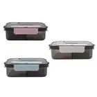 3 Compartments Bento Boxes 1500ml Bento Lunch Box Kids Lunch Container NEW