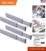 Drawer Dividers Bamboo, Gray Drawers Organizers Adjustable for Socks, Spring ...