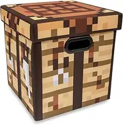[Minecraft] Crafting Table Fabric Storage Bin Cube Organizer with Lid | 13 Inches