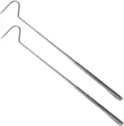 SUPVOX 2pcs Telescopic Snake Hook Reptile Hook Catching Hook Snake Handling Tool Grabber Snake Handling Hook Pole Heavy Duty Hooks Snake Catcher Snakes Snake Picker Silver Stainless Steel