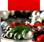 Merry Christmas Classic Silver Ornament Ornaments Hallmark Cards - Set of 3