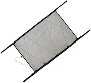 FELTECHELECTR 1 PC Auto Hanging Mesh Tote Bag with Zipper Lightweight Car Storage Organizer Multi Pocket Design for Clean and Tidy Environment for Road Trips and Travel Black
